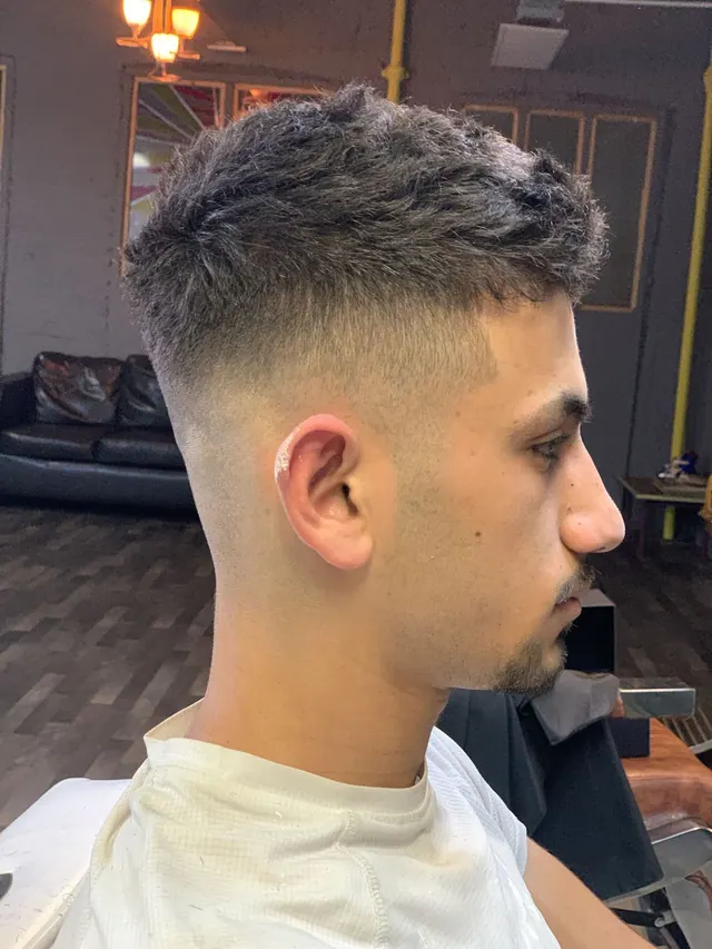 A textured crop with a skin fade